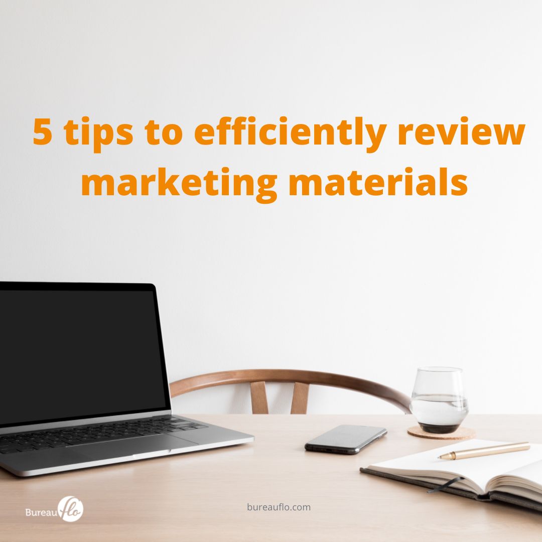 efficiently review marcom