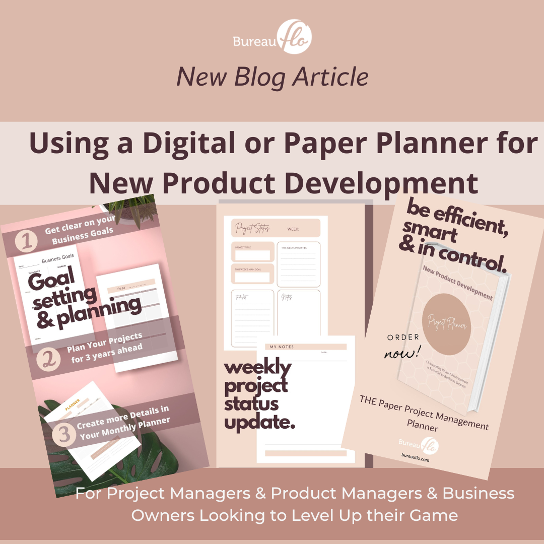 Digital or paper planner for new product development
