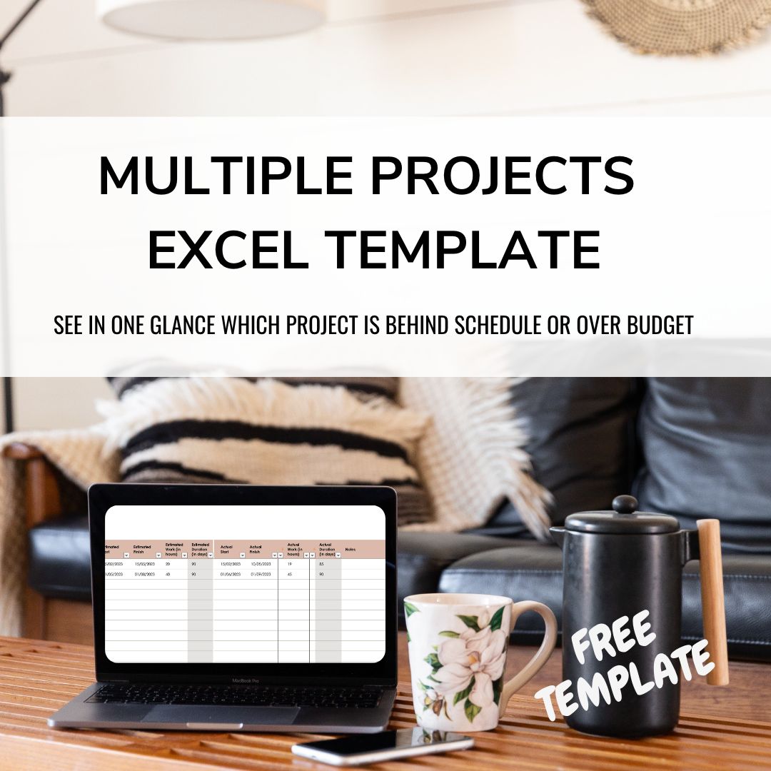 MULTIPLE PROJECTS EXCEL TEMPLATE